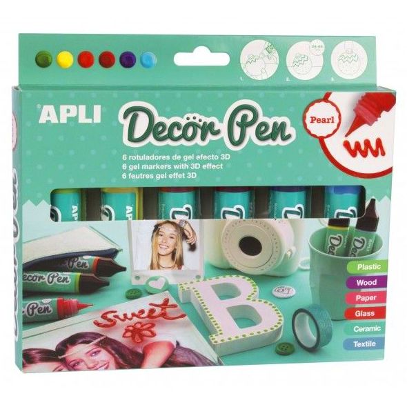 Decor Pen Rotulador con efecto 3d metalizado perlado Apli 8410782149668 Decor Pen Rotulador con efecto 3d metalizado perlado Apli 8410782149668