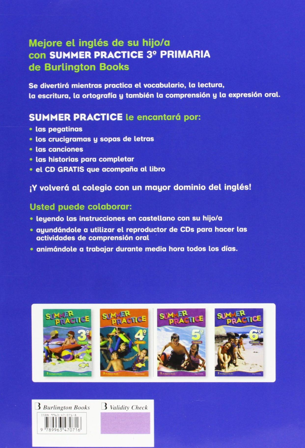 SUMMER PRACTICE 3º PRIMARIA. BURLINGTON BOOKS SUMMER PRACTICE 3º PRIMARIA. BURLINGTON BOOKS