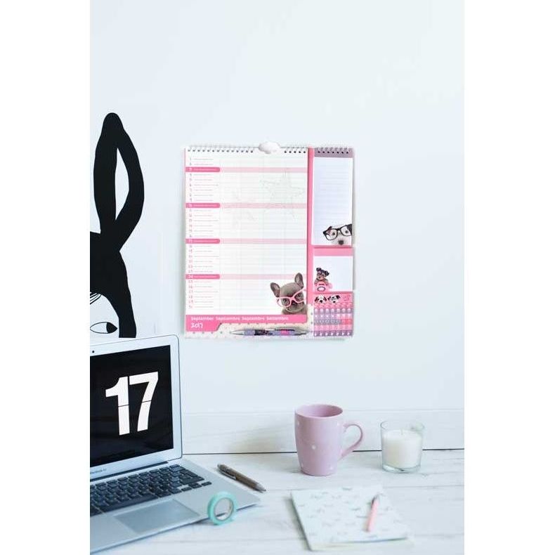 Calendario planificador familiar 2017/2018 Studio Pets Dog Camera Calendario planificador familiar 2017/2018 Studio Pets Dog Camera