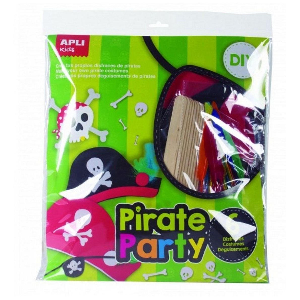 Pirata party. Set de 6 disfraces. Apli 15017. 8410782150176 Pirata party. Set de 6 disfraces. Apli 15017. 8410782150176