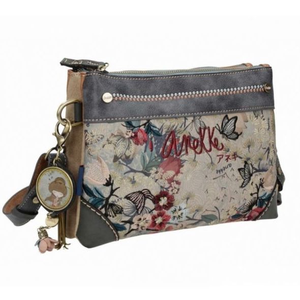 Bolso bandolera doble meraki Anekke floral azul Bolso bandolera doble meraki Anekke floral azul