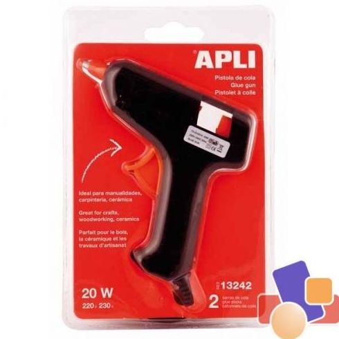Pistola termofusible de cola-silicona Apli 20w. 8410782132424 Pistola termofusible de cola-silicona Apli 20w. 8410782132424