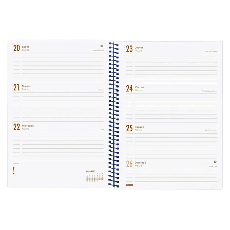 Agenda 155x215 mm 2017. Semana vista apaisada. Finocam Agenda 155x215 mm 2017. Semana vista apaisada. Finocam