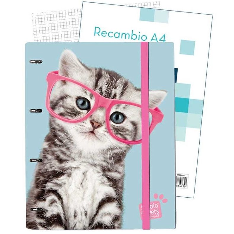 Carpeta 4 anillas Studio Pets Cat Camera 8436565225008 Carpeta 4 anillas Studio Pets Cat Camera 8436565225008