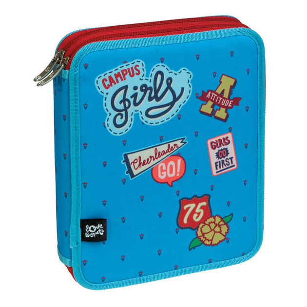 Plumier Busquets doble piso Campus Girls Azul. Plumier Busquets doble piso Campus Girls Azul.