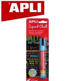 Rotulador tiza borrable azul trazo 5,5mm punta redonda Apli 13954. 8410782139553 Rotulador tiza borrable azul trazo 5,5mm punta redonda Apli 13954. 8410782139553