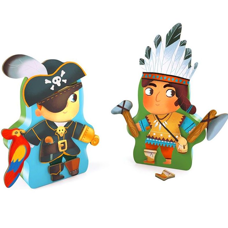 Disfraza tu aventurero. Juego magnético. Djeco Disfraza tu aventurero. Juego magnético. Djeco