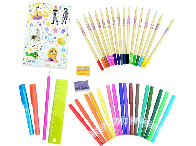Estuche pinturas Rapunzel. Triple cremallera Estuche pinturas Rapunzel. Triple cremallera