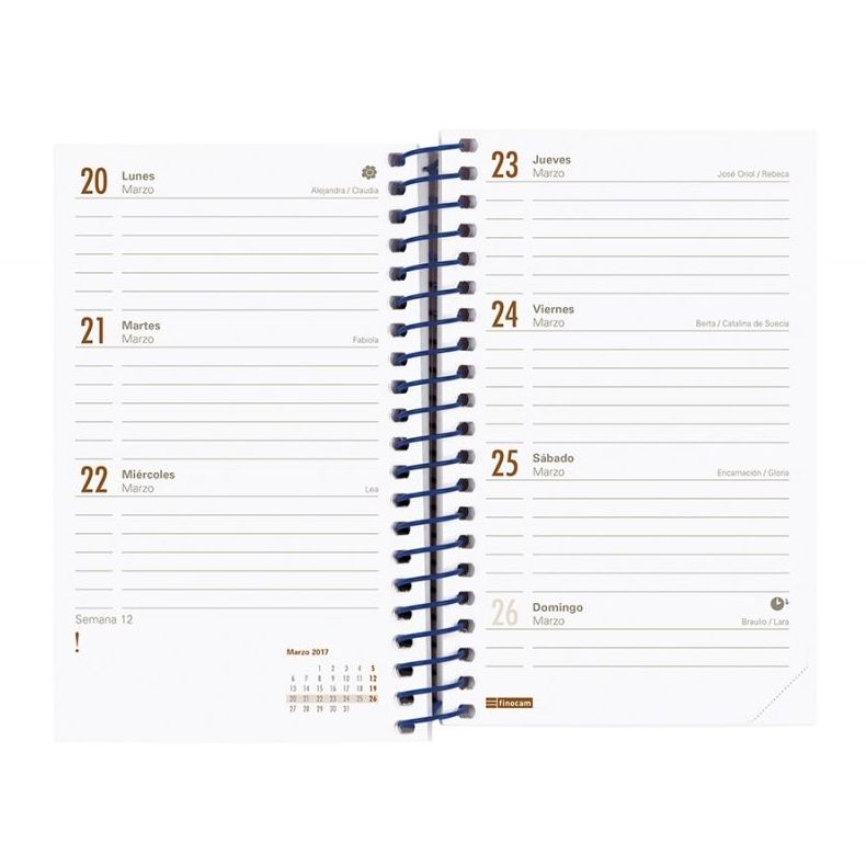 Agenda 2017. 79x127 mm. Semana vista. Year. Finocam Agenda 2017. 79x127 mm. Semana vista. Year. Finocam