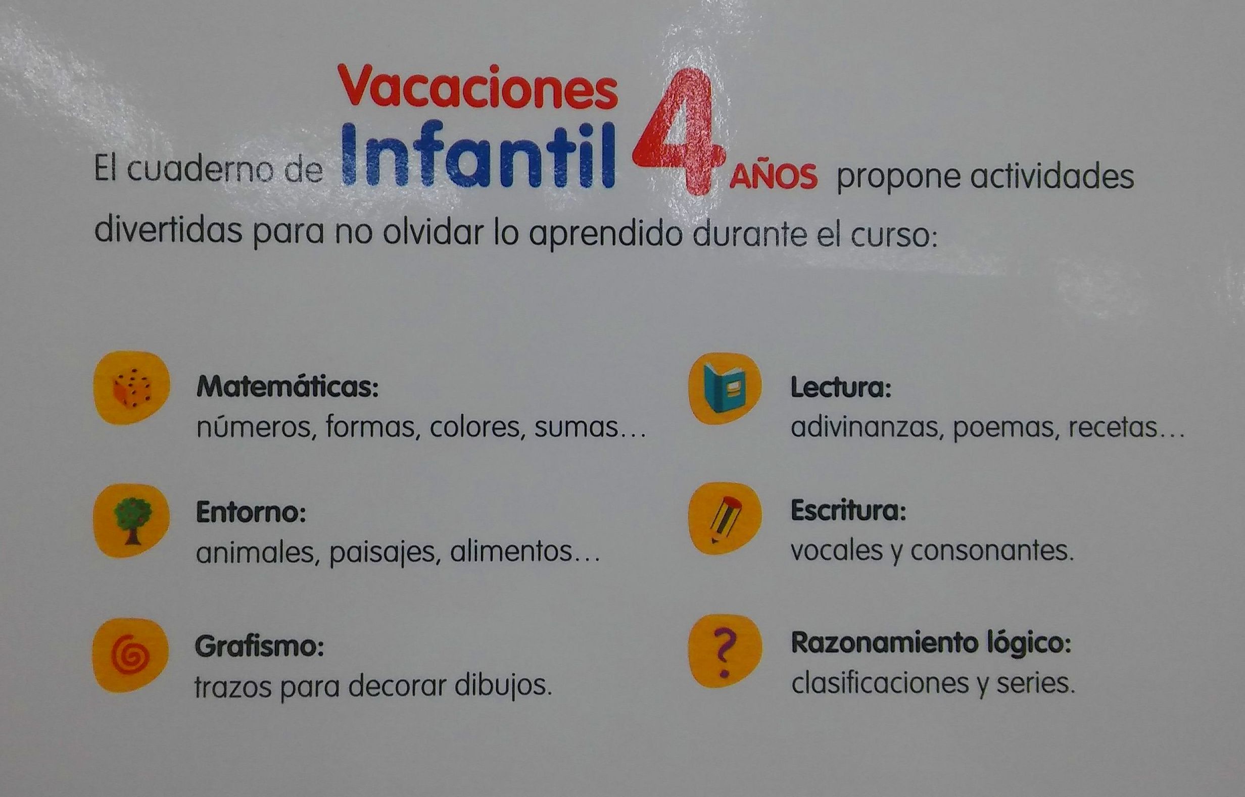 VACACIONES INFANTIL 4 AÑOS. SANTILLANA VACACIONES INFANTIL 4 AÑOS. SANTILLANA