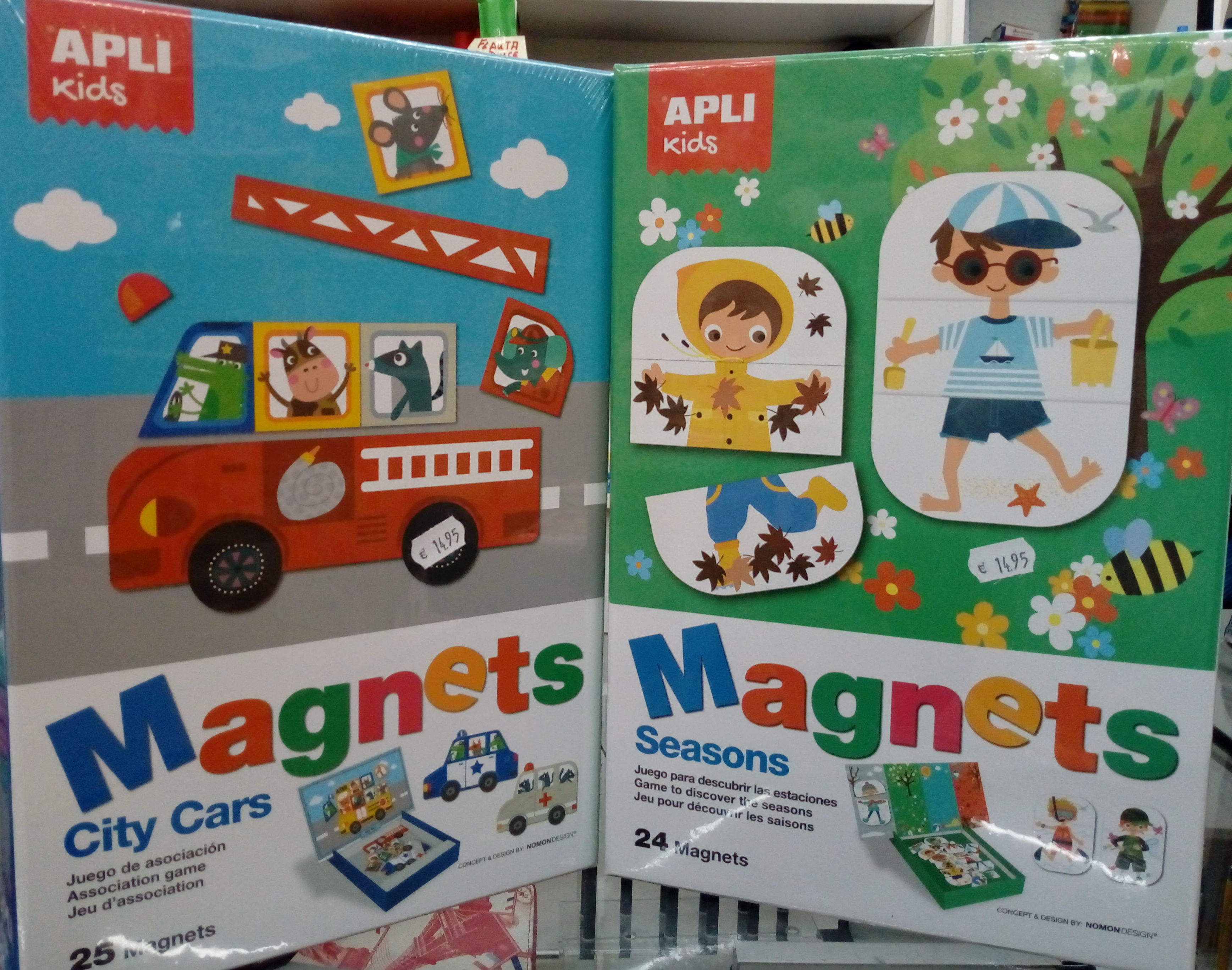Puzzles magnéticos: City Cars y Seasons Puzzles magnéticos: City Cars y Seasons