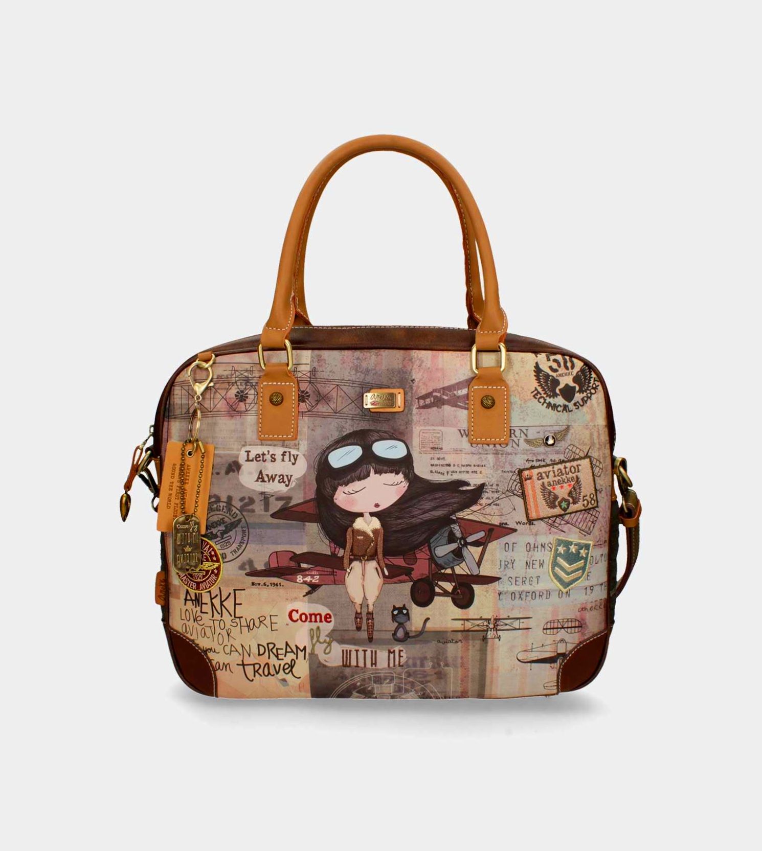Bolso portaordenador con bandolera y acolchado de Anekke Aviador Bolso portaordenador con bandolera y acolchado de Anekke Aviador