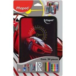 Estuche pinturas doble cremallera Cars. 34 Piezas Estuche pinturas doble cremallera Cars. 34 Piezas
