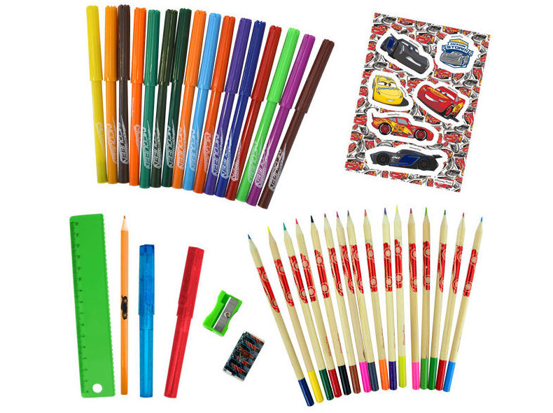 Estuche pinturas Cars. Triple cremallera Estuche pinturas Cars. Triple cremallera