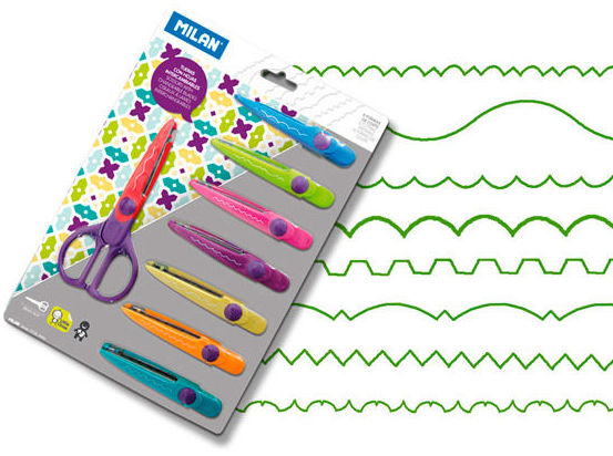 BLISTER TIJERAS ZIGZAG 8 HOJAS INTERCAMBIABLES