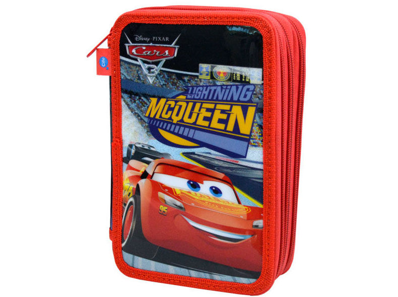 Estuche pinturas Cars. Triple cremallera Estuche pinturas Cars. Triple cremallera