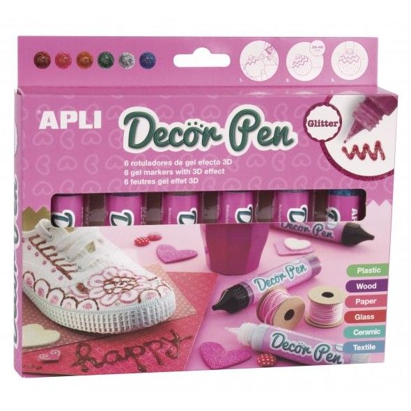 Decor Pen. Rotulador efecto 3d metalizado-purpurina Apli 8410782149682 Decor Pen. Rotulador efecto 3d metalizado-purpurina Apli 8410782149682