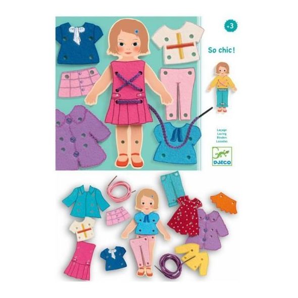 Juego de cordones y vestidos So Chic. Djeco Juego de cordones y vestidos So Chic. Djeco