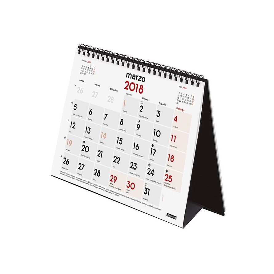 Calendario de sobremesa 2018. FINOCAM Calendario de sobremesa 2018. FINOCAM