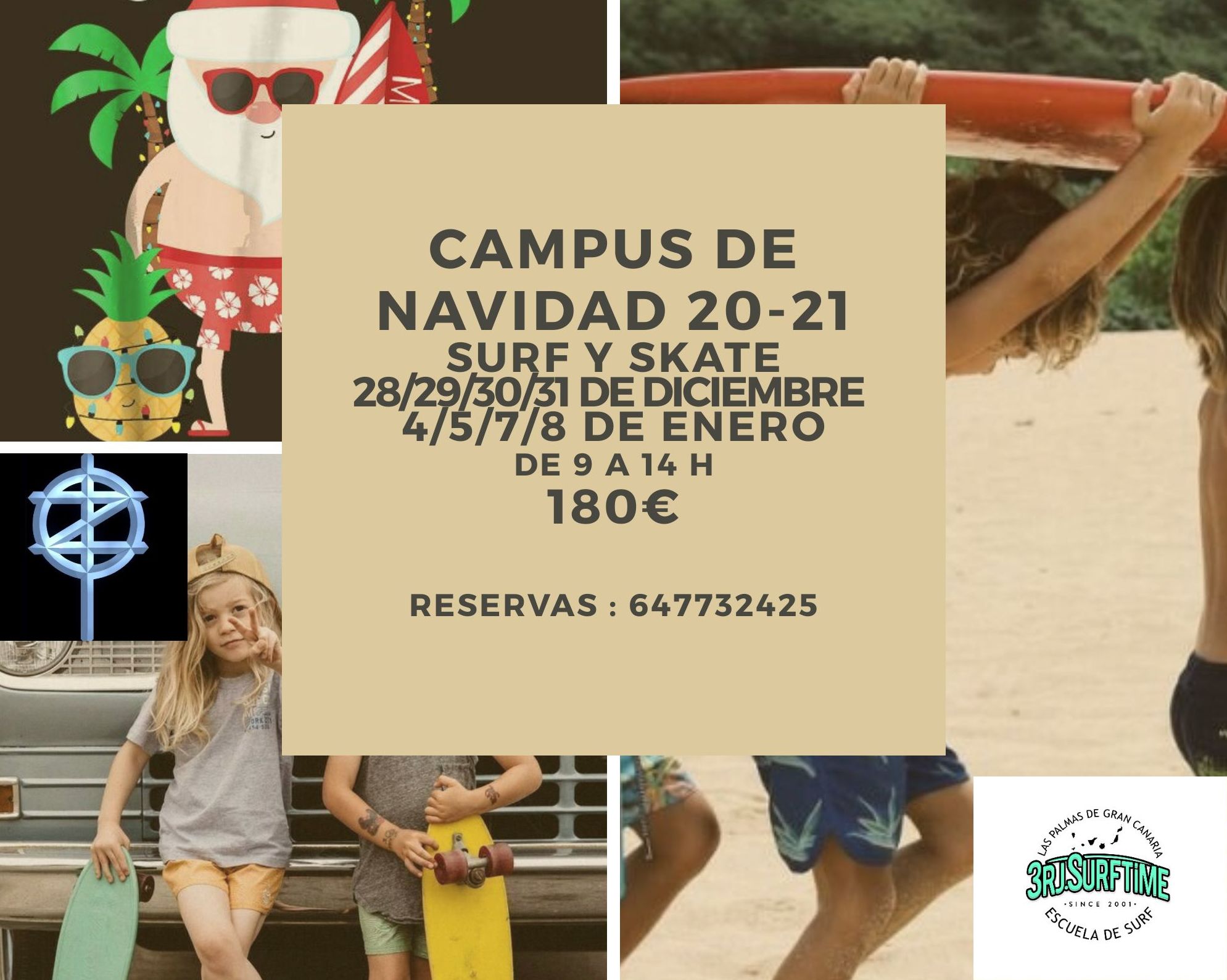 Campus Navidad 2020-21: Servicios de 3RJ Surf Time Campus Navidad 2020-21: Servicios de 3RJ Surf Time