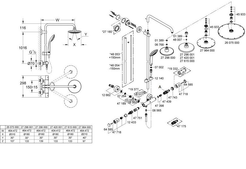 Sistema de ducha EUPHORIA SYSTEM GROHE Sistema de ducha EUPHORIA SYSTEM GROHE