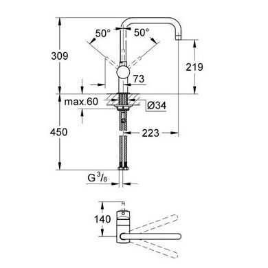 Monomando cocina MINTA GROHE Monomando cocina MINTA GROHE
