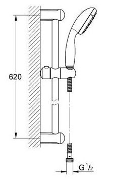 Conjunto de ducha con barra NEW TEMPESTA GROHE Conjunto de ducha con barra NEW TEMPESTA GROHE