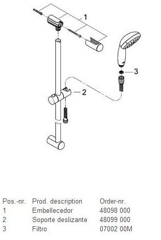Conjunto de ducha con barra NEW TEMPESTA GROHE Conjunto de ducha con barra NEW TEMPESTA GROHE