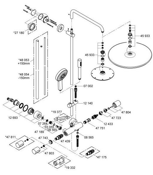 Sistema de ducha RAINSHOWER GROHE Sistema de ducha RAINSHOWER GROHE