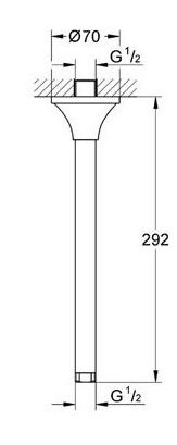 Brazo de techo GRANDERA GROHE Brazo de techo GRANDERA GROHE