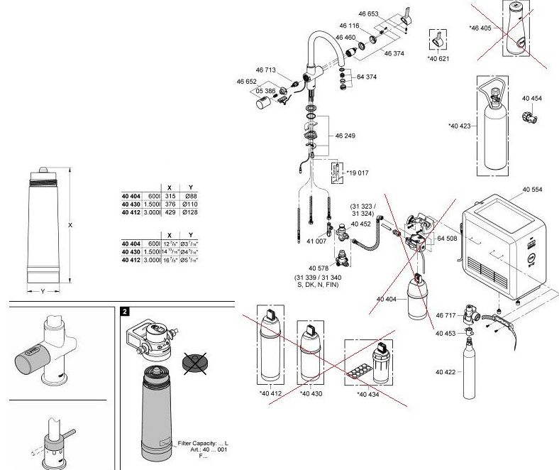 Grifería electrónica BLUE FRESH caño U GROHE Grifería electrónica BLUE FRESH caño U GROHE
