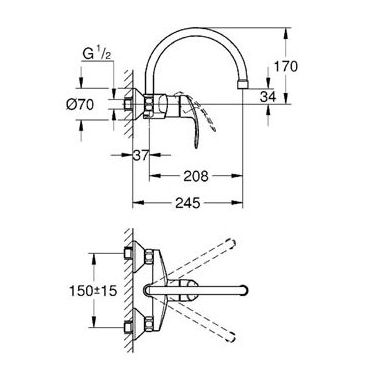Monomando cocina EUROSMART GROHE Monomando cocina EUROSMART GROHE