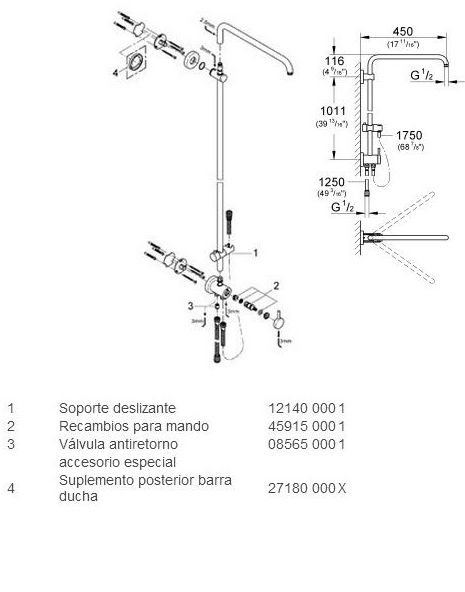 Sistema de ducha RAINSHOWER GROHE Sistema de ducha RAINSHOWER GROHE