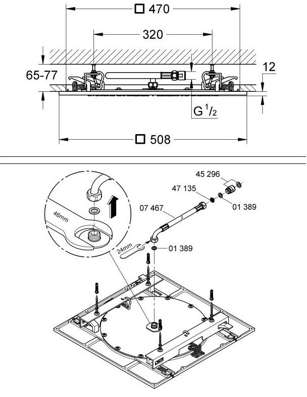 Ducha de techo RAINSHOWER GROHE Ducha de techo RAINSHOWER GROHE