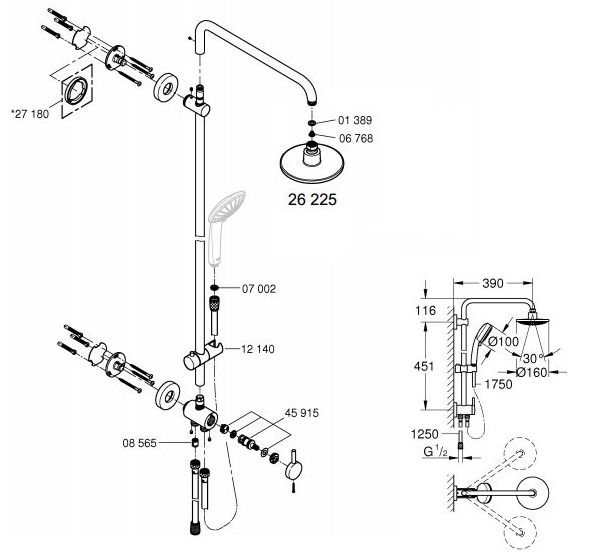 Sistema de ducha NEW TEMPESTA GROHE Sistema de ducha NEW TEMPESTA GROHE