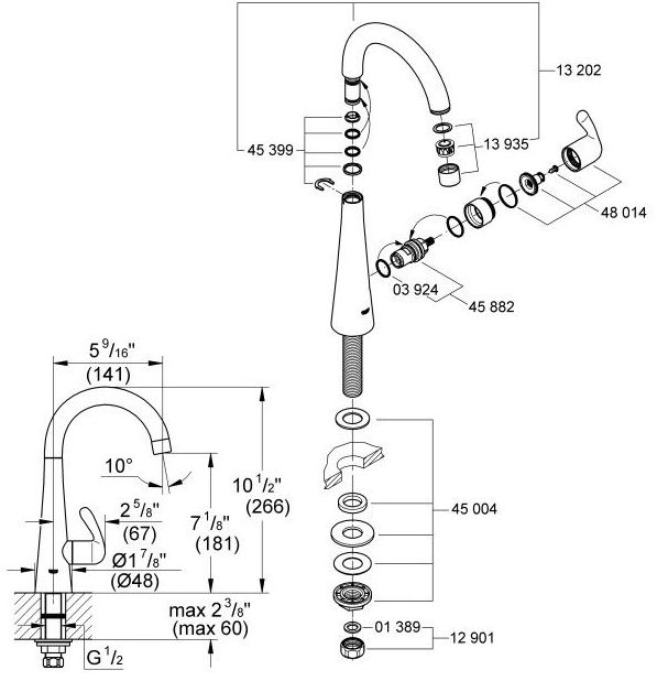 Grifo cocina ZEDRA GROHE Grifo cocina ZEDRA GROHE