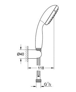 Conjunto de ducha con soporte NEW TEMPESTA GROHE Conjunto de ducha con soporte NEW TEMPESTA GROHE