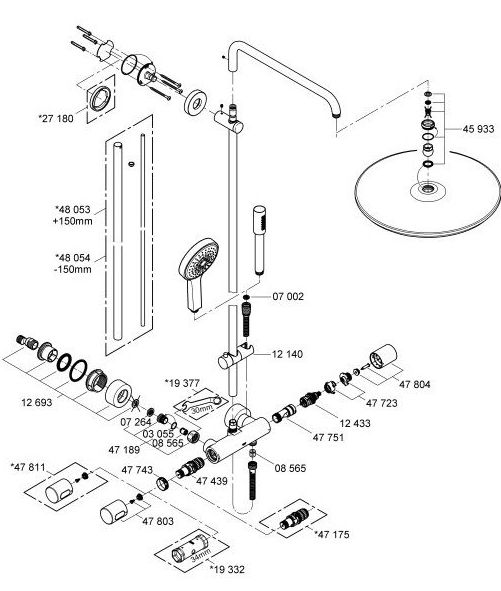 Sistema de ducha RAINSHOWER GROHE Sistema de ducha RAINSHOWER GROHE