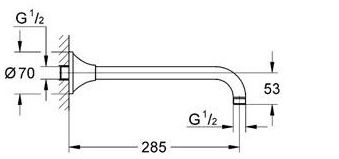 Brazo de pared GRANDERA GROHE Brazo de pared GRANDERA GROHE