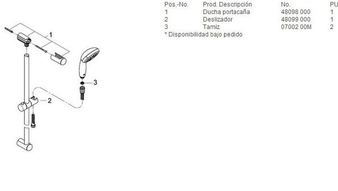 Conjunto de ducha con barra NEW TEMPESTA GROHE Conjunto de ducha con barra NEW TEMPESTA GROHE