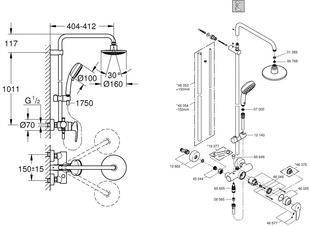 Sistema de ducha NEW TEMPESTA GROHE Sistema de ducha NEW TEMPESTA GROHE
