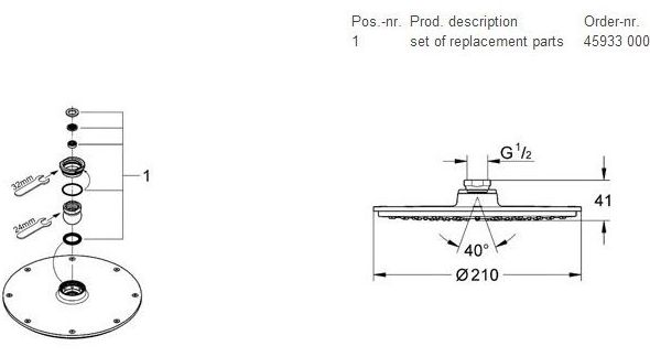 Ducha mural RAINSHOWER GROHE Ducha mural RAINSHOWER GROHE