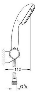 Conjunto de ducha con soporte NEW TEMPESTA GROHE Conjunto de ducha con soporte NEW TEMPESTA GROHE