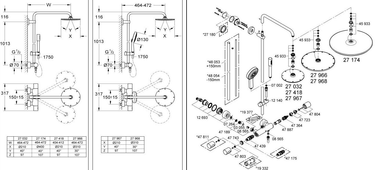Sistema de ducha RAINSHOWER GROHE Sistema de ducha RAINSHOWER GROHE