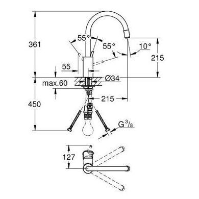 Monomando cocina CONCETTO NEW GROHE Monomando cocina CONCETTO NEW GROHE