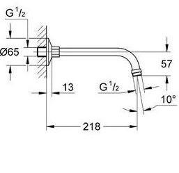 Brazo de ducha REFLEXA GROHE Brazo de ducha REFLEXA GROHE