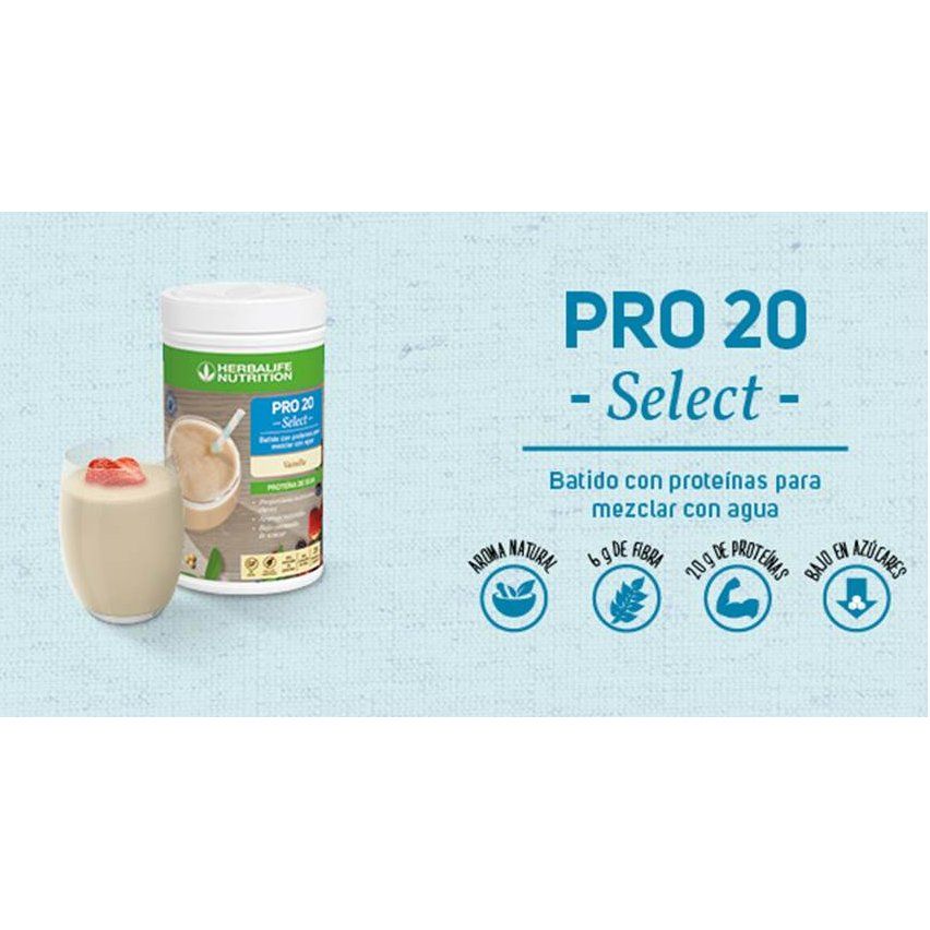 PRO 20 Select con sabor a vainilla: Productos de Centro de Bienestar y Nutrición PRO 20 Select con sabor a vainilla: Productos de Centro de Bienestar y Nutrición