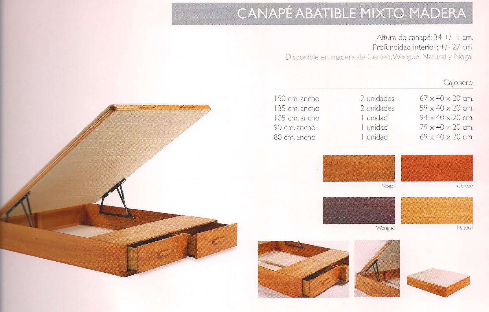 Canape Abatible Mixto Madera Canape Abatible Mixto Madera
