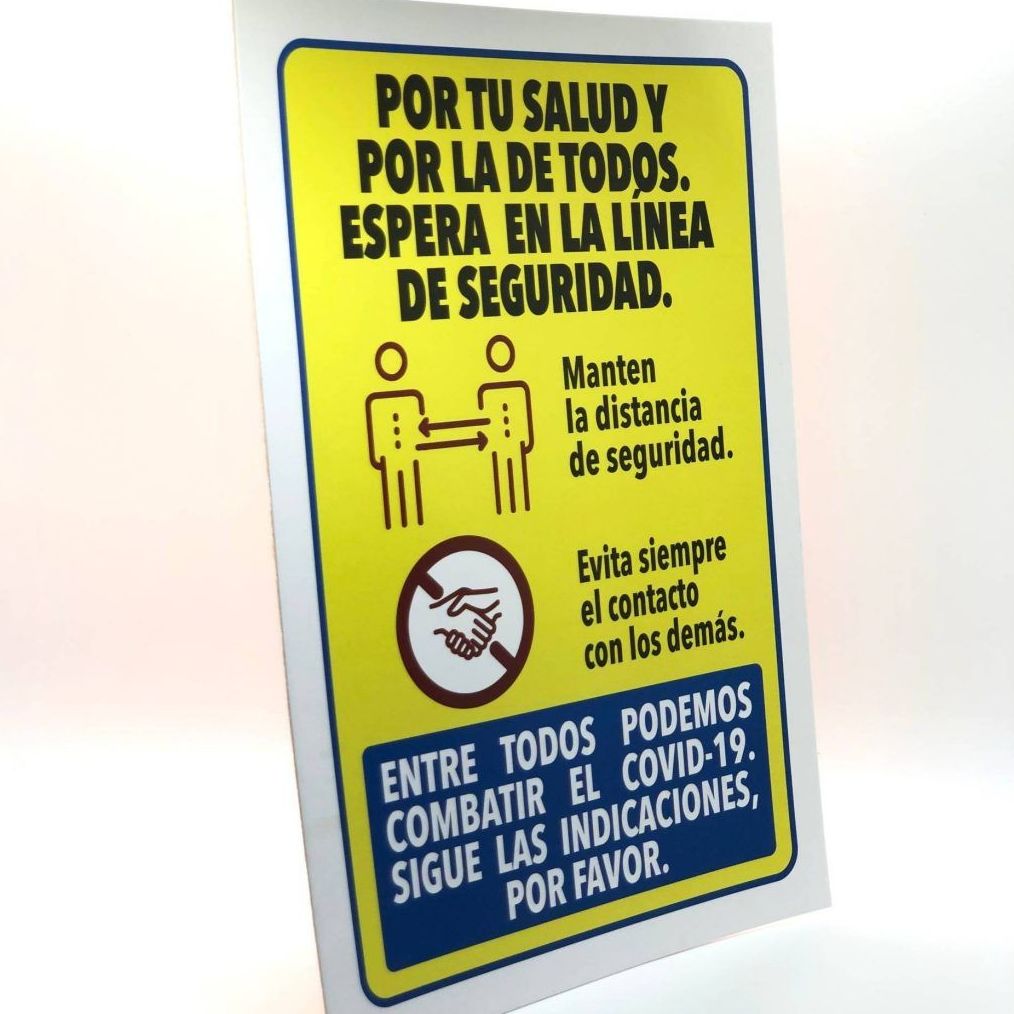 Pancarta "Distancia de seguridad" 20x29cm: Productos y servicios de Prieto Larrey Pancarta "Distancia de seguridad" 20x29cm: Productos y servicios de Prieto Larrey