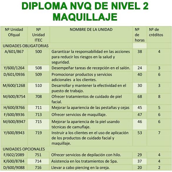 Nivel 2-3 NVQ en MAQUILLAJE: Cursos peluquería y estética de Centro de formación Virgen de los Llanos- Moliné Nivel 2-3 NVQ en MAQUILLAJE: Cursos peluquería y estética de Centro de formación Virgen de los Llanos- Moliné